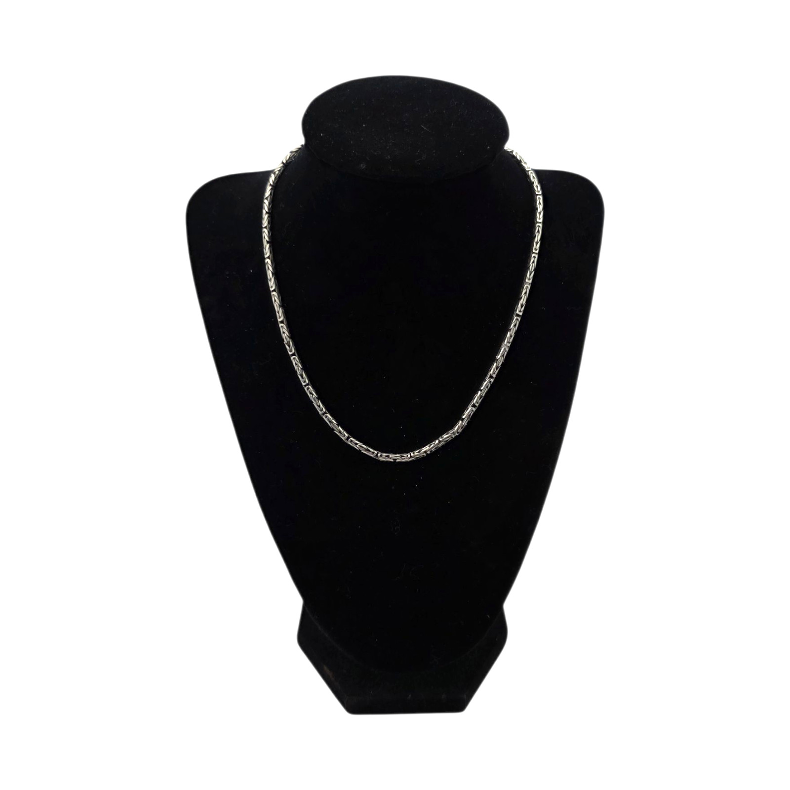 DESIGNER 3 MM STERLING SILVER BALI CHAIN 16″ NECKLACE 23.5GR #5016