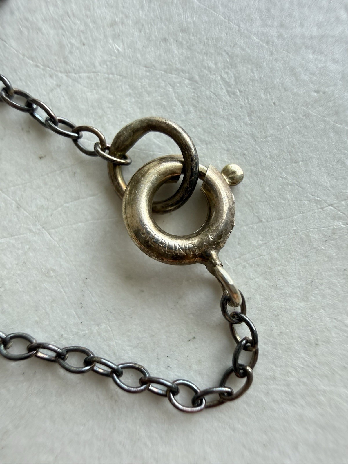 Vintage Irish Sterling Silver Shamrock Pendant Necklace J.O’N Eire 925