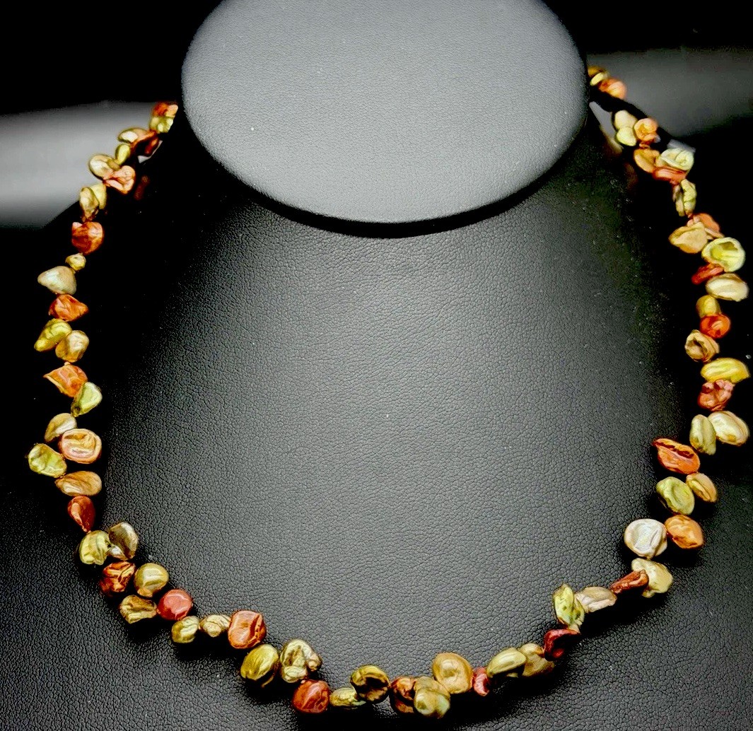 Honora Keshi Pearl Multi Color 17” Necklace New In Box