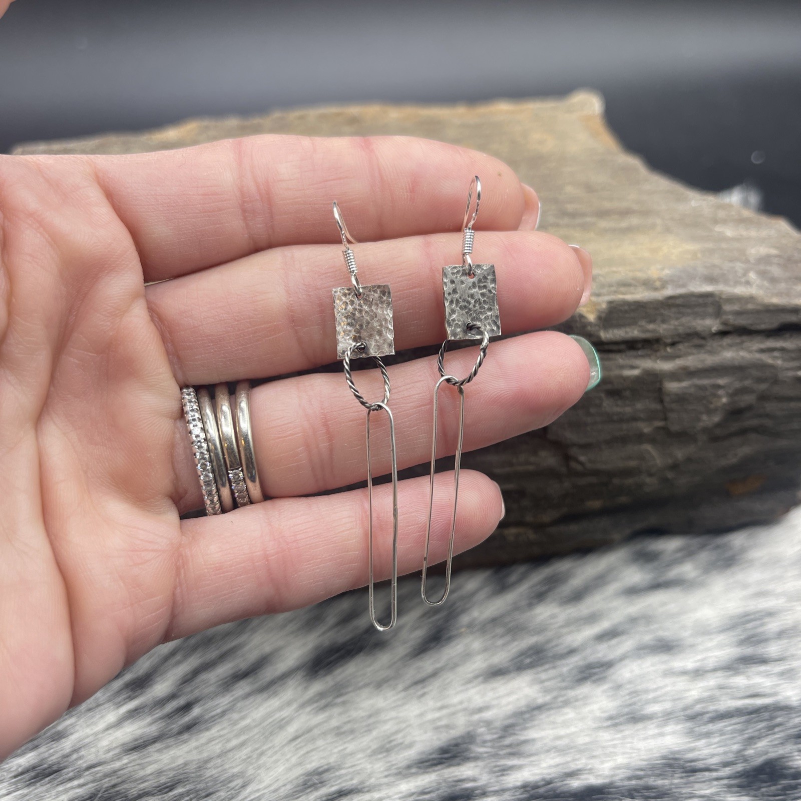 Stunning 925 Sterling Silver Dangle Earrings **A MUST SEE BEAUTIFUL** #B142