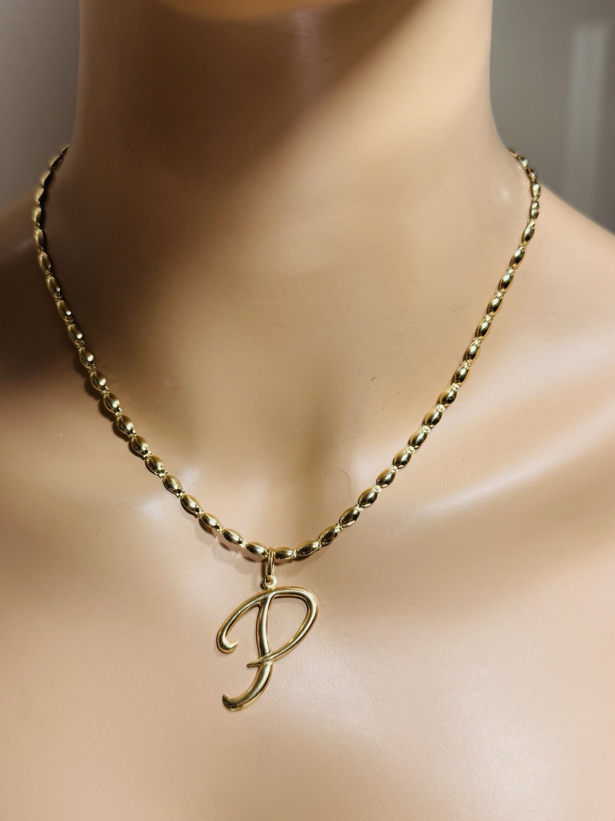 18K 750 Genuine Gold Chain Oval Link P Necklace 17”/18” Long 9.5g 3.5mm