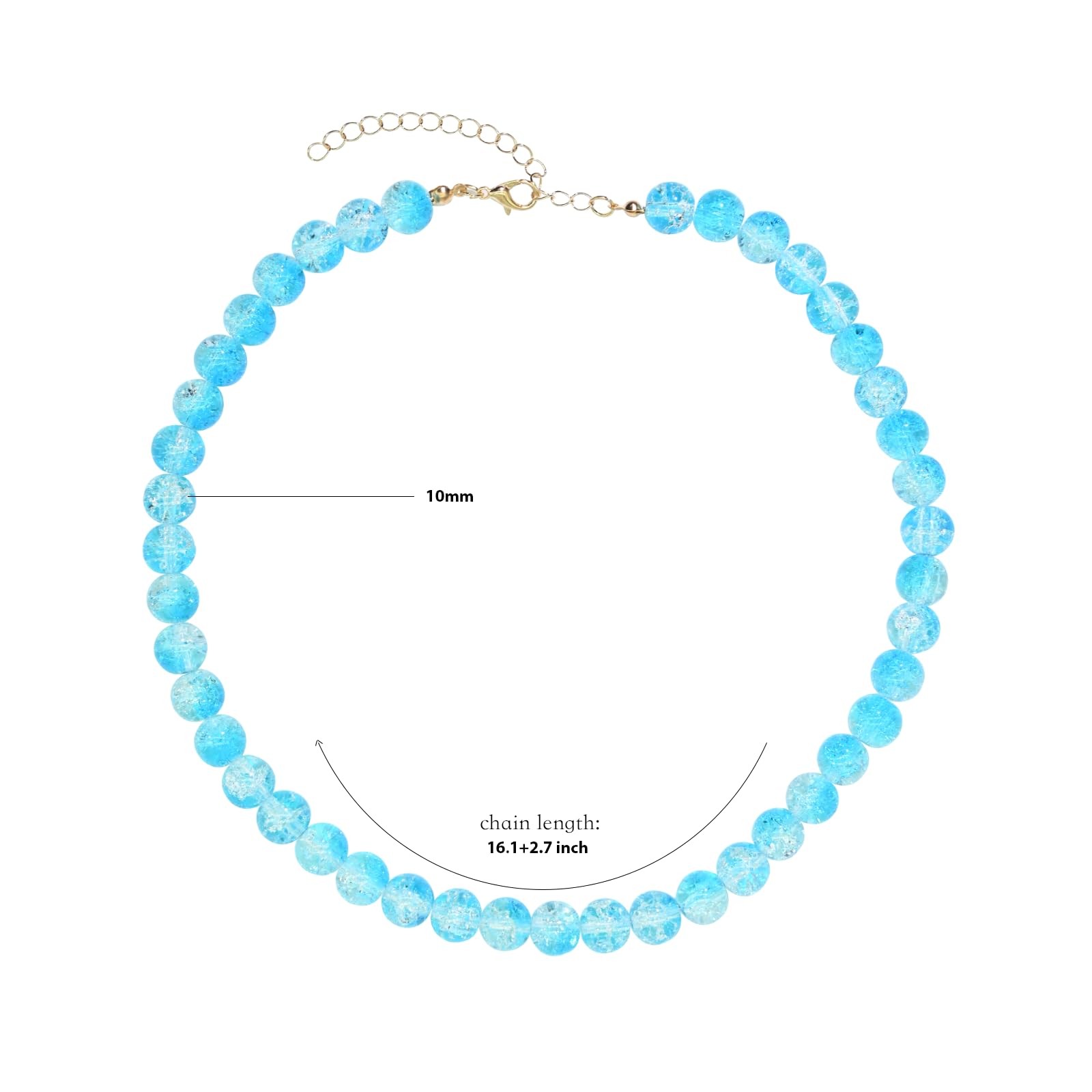 Colorful Mood Choker Baroque Bead Imitation Pearls Necklace, Women, Adults – 12