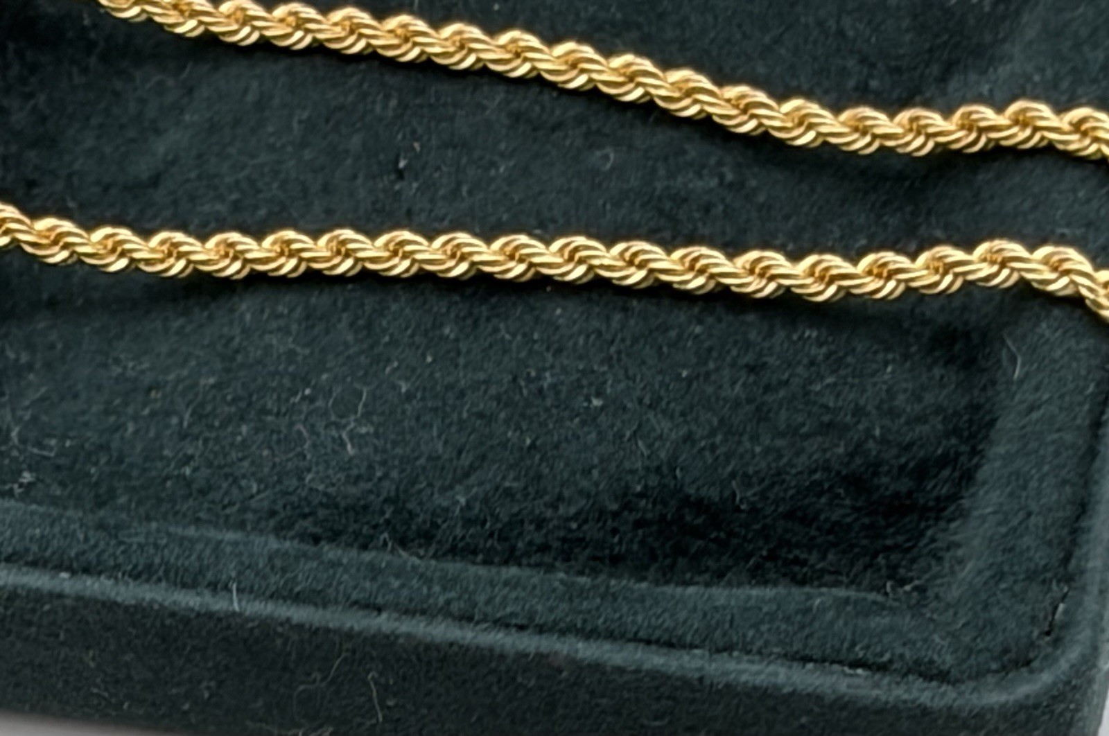 Vintage Solid 18k Yellow Gold Twisted Rope Chain Necklace 18” Barrel Clasp 8.8g