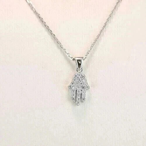 1.50Ct Round Cut White Moissanite Women’s Fancy Pendant 14K White Gold Plated