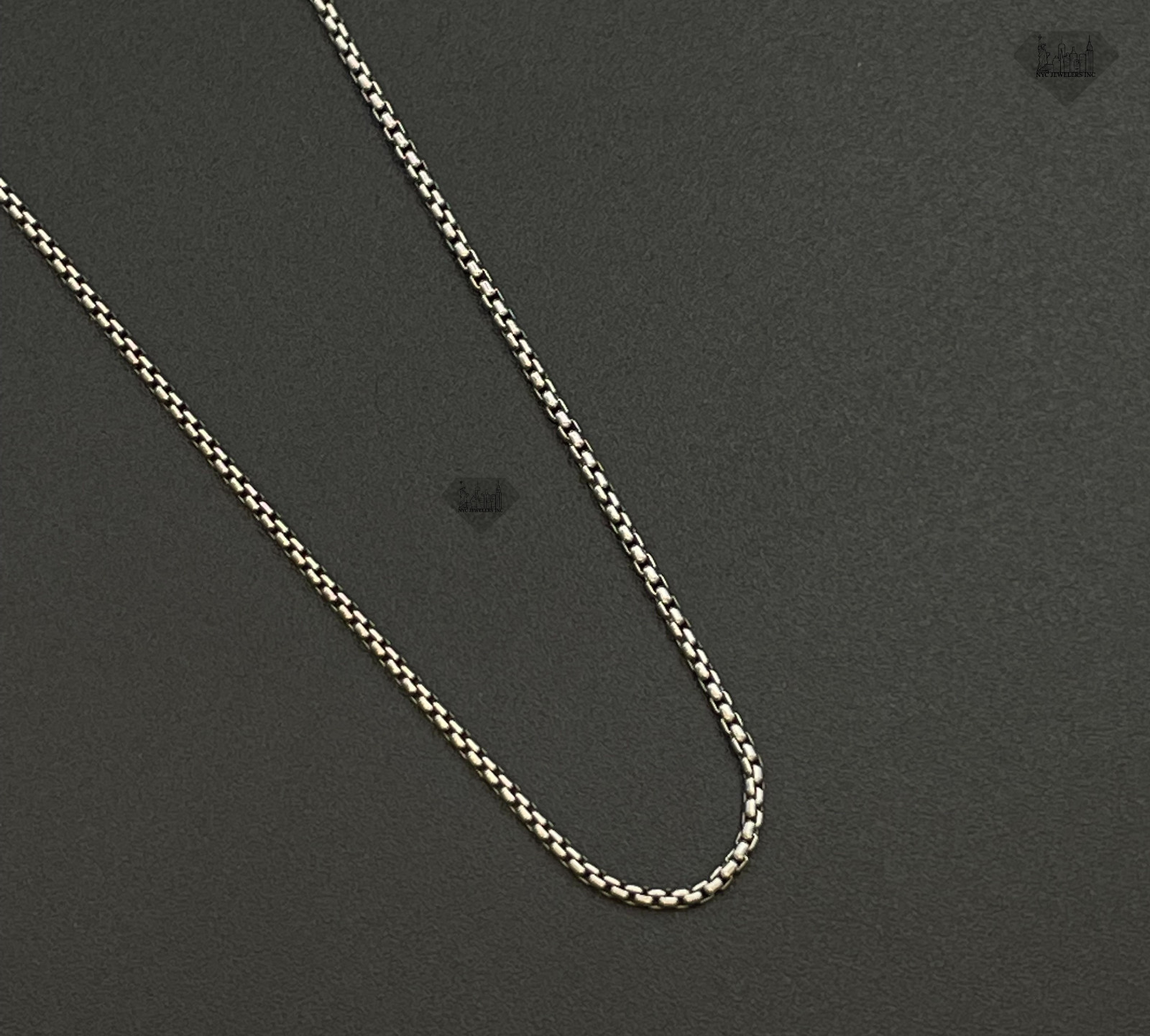 925 Italian Made Solid Sterling Silver 1.5MM Round Box Chain Link Necklace