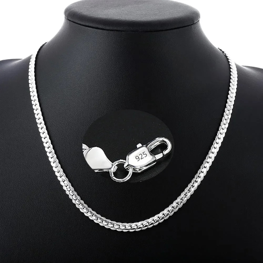 20-60cm 925 sterling Silver luxury brand design noble Necklace Chain Jewelry