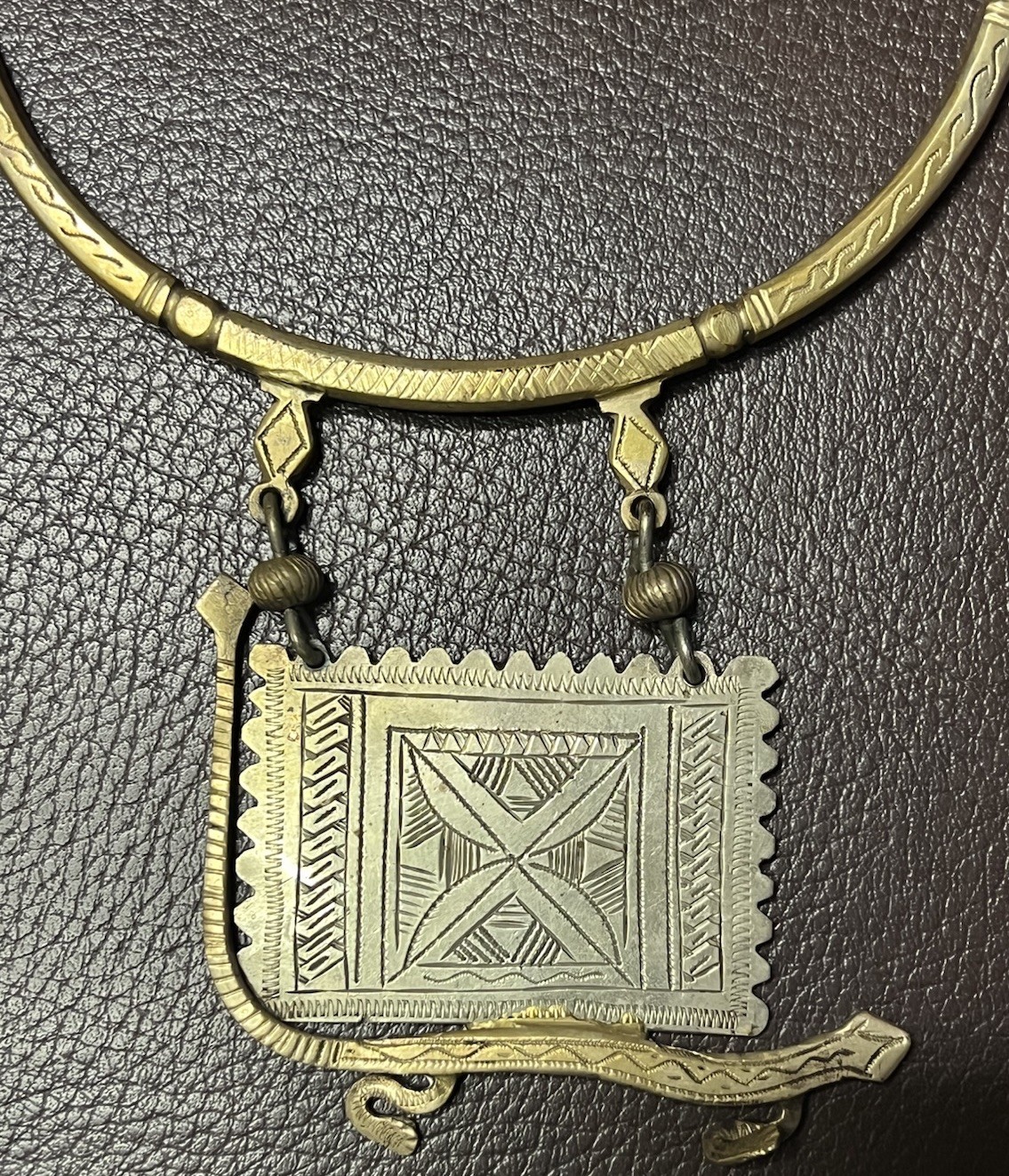 Modernist Choker Necklace Artisan Tribal Egyptian Serpent Revival Unbranded