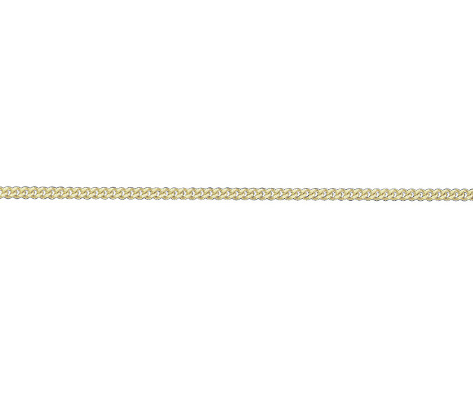 9ct Yellow Gold 1.4mm Filed Edge Curb Link Chain 28″ / 70cm (G16FC)