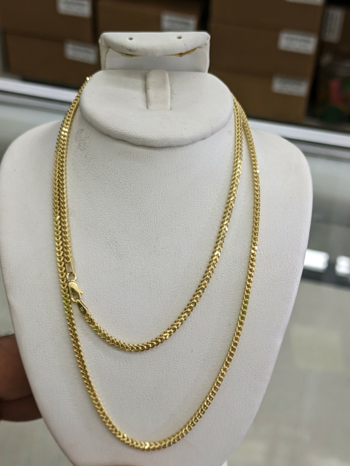 10kt Real Gold Franco Chain 2mm 24 Inch for men and women