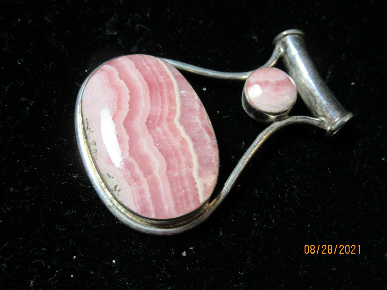Natural Rhodochrosite 925 Sterling Silver Pendant Jewelry US seller RSP-7