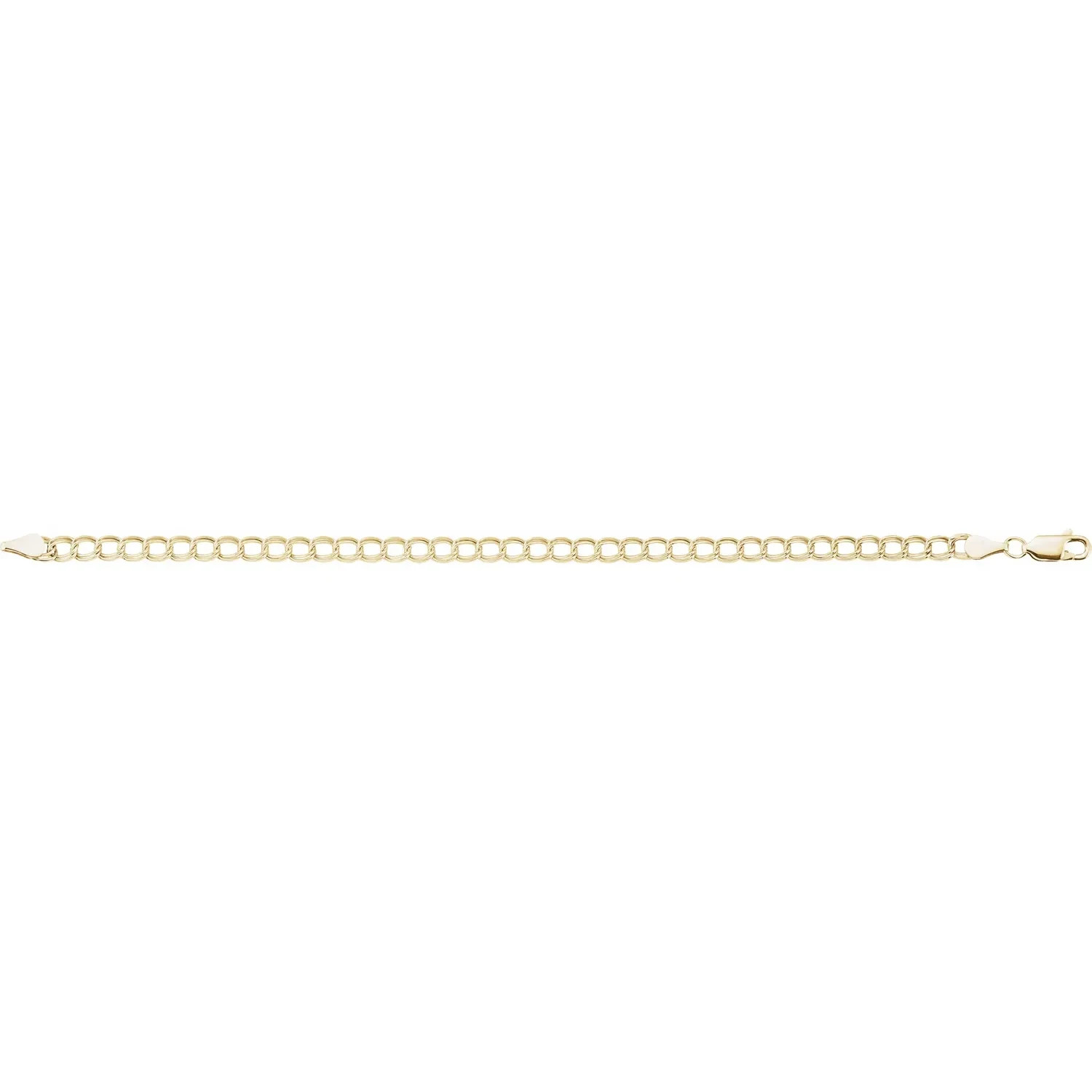 Charm Bracelet 14K Yellow Gold Filled 4.0mm 7″ Inch Curb Chain Bracelet New