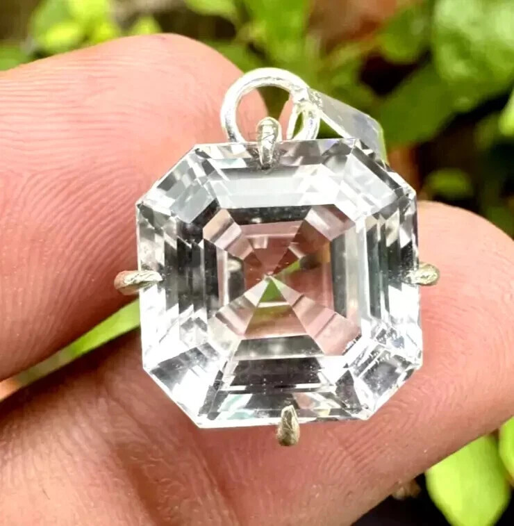Natural 20 Ct Ceylon White Sapphire Asscher Cut AGL Certified Loose Gemstone