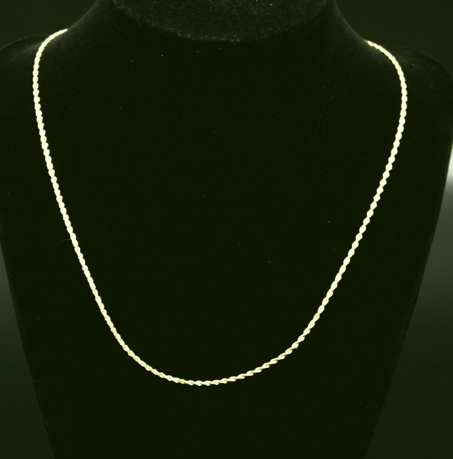 14K Gold 18″ Rope Chain Necklace by Bailey Banks & Biddle – 3.7 Grams –Excellent