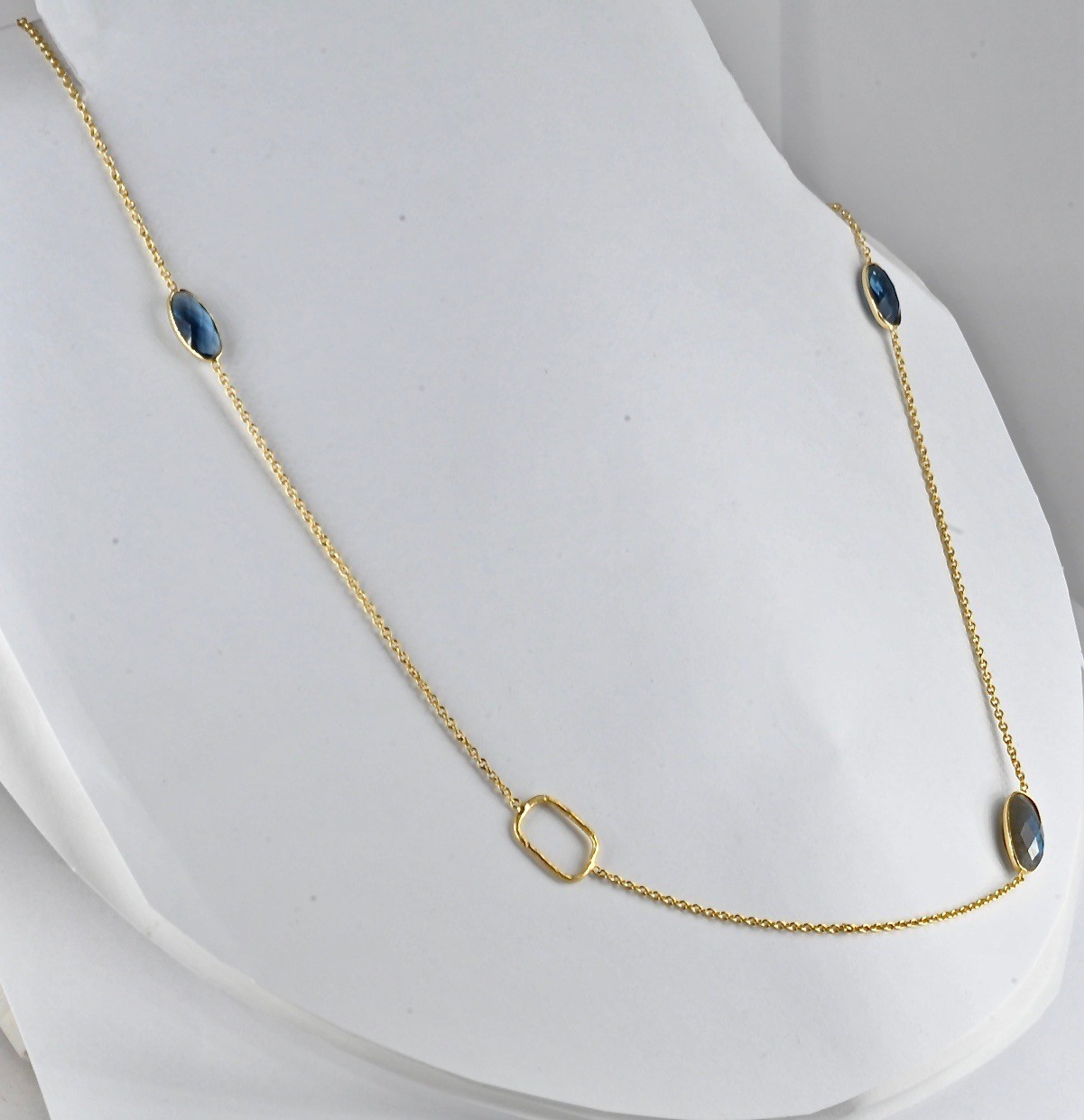 Juvi Designs Ireland Baja Gold Vermeil Iolite and Labradorite Necklace RRP £200