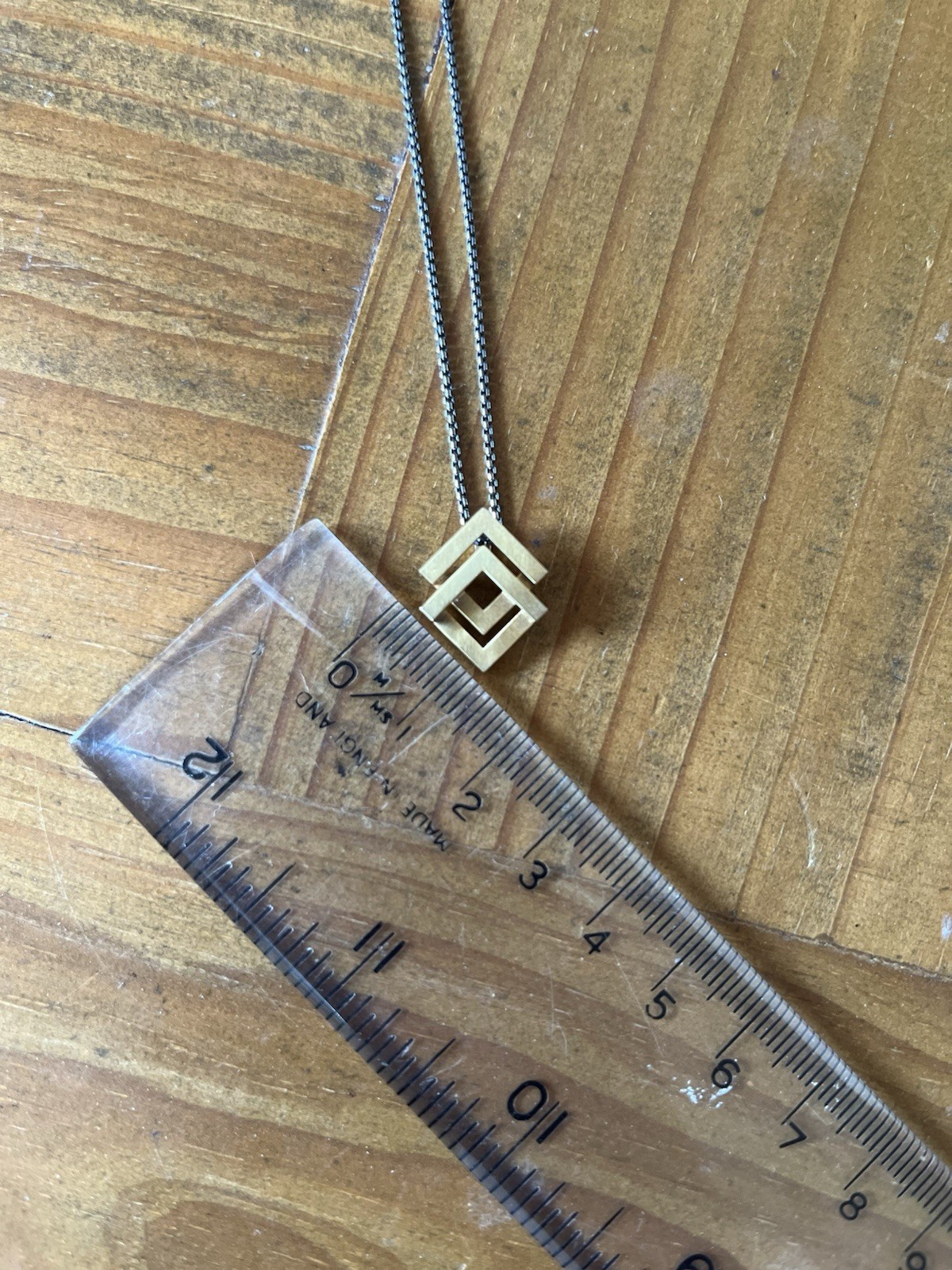 Helen Rankin Double Geom Pendant 18ct gold-plated silver