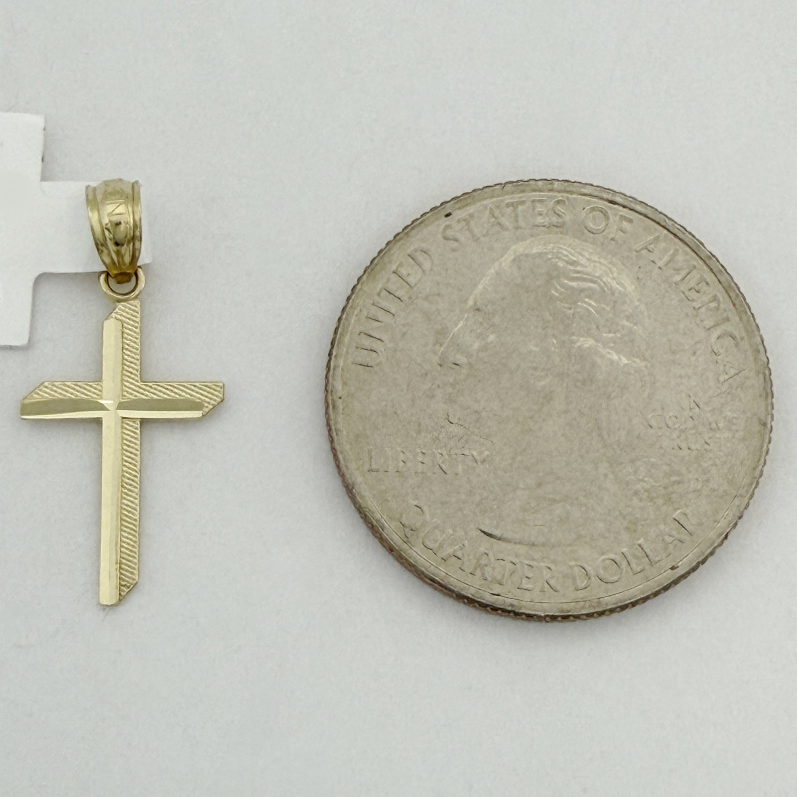 10kt Yellow Gold Unisex Cross Religious Charm Pendant