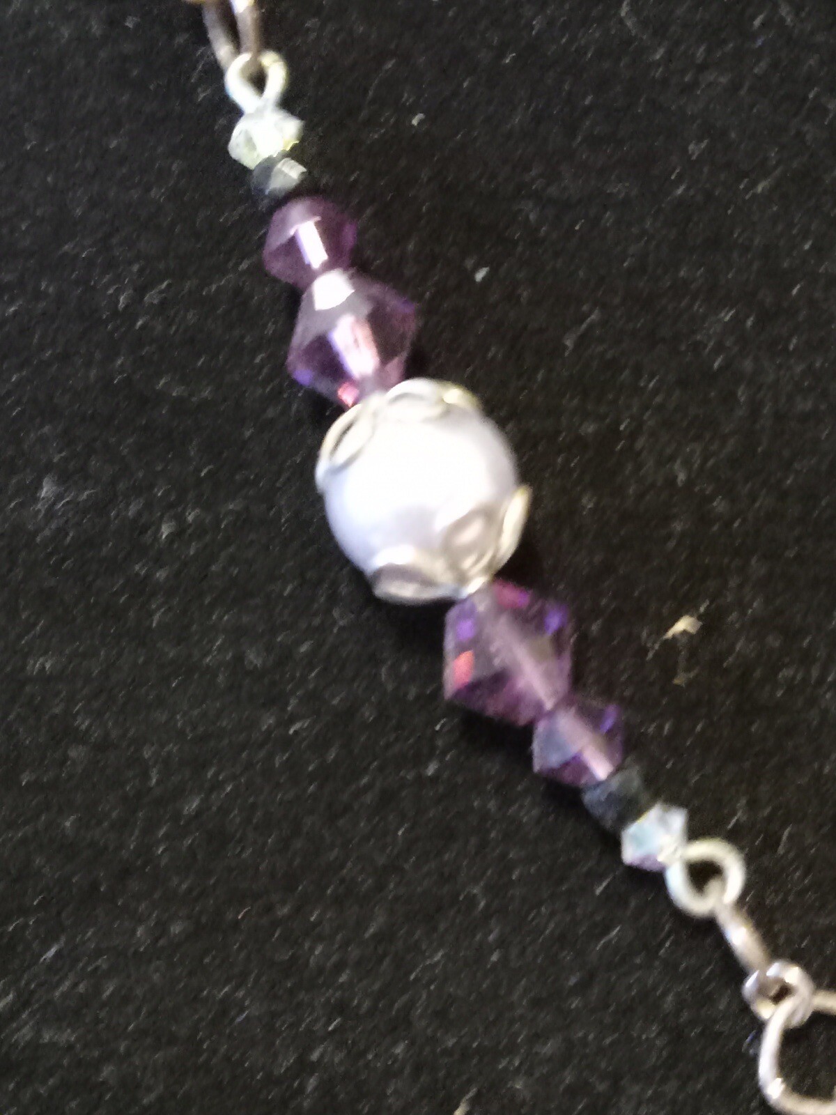 925-Ster. Necklace SAKI 20″ Unknown stones cond c pics