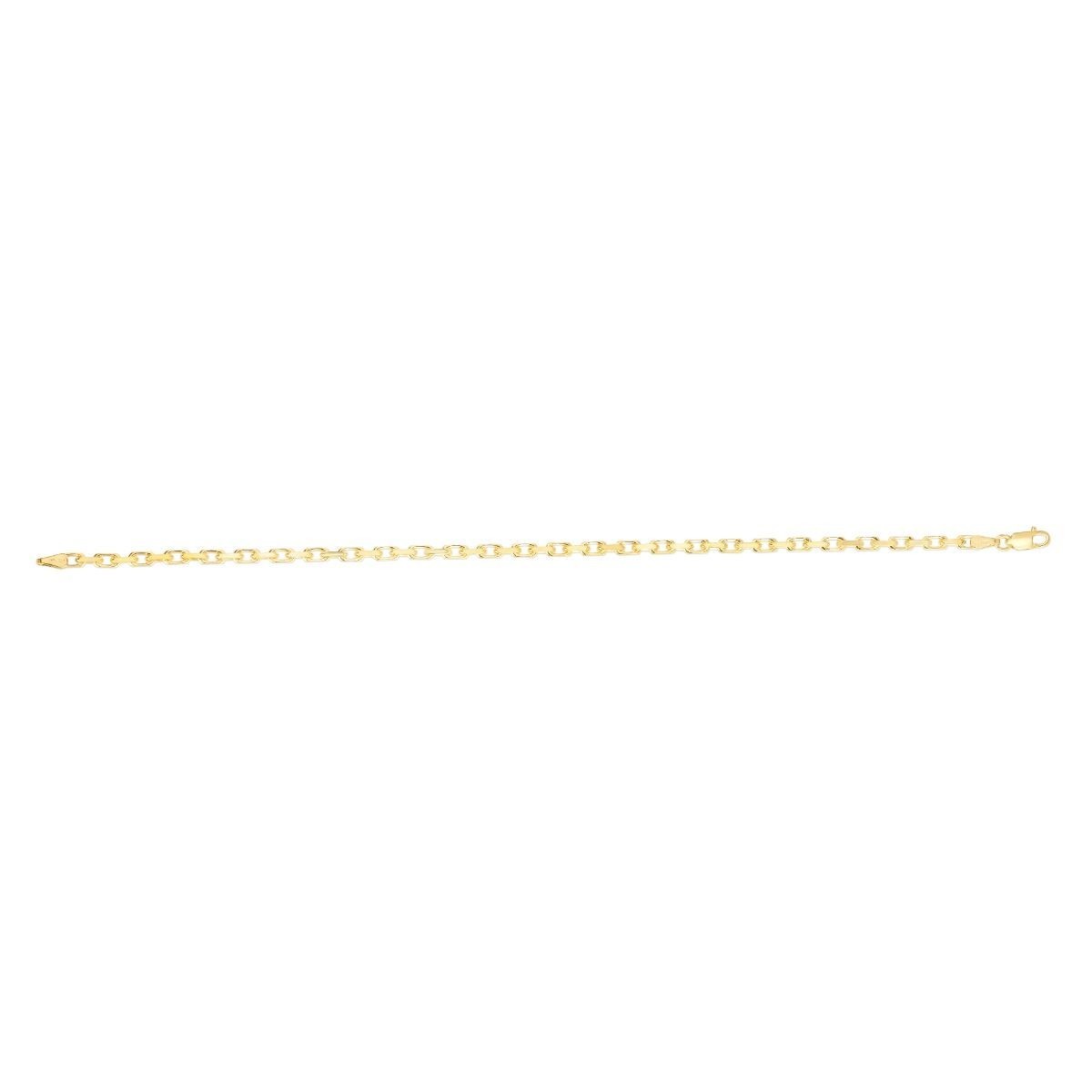2.50mm French Cable Link Chain Necklace SOLID REAL 14K Yellow Gold