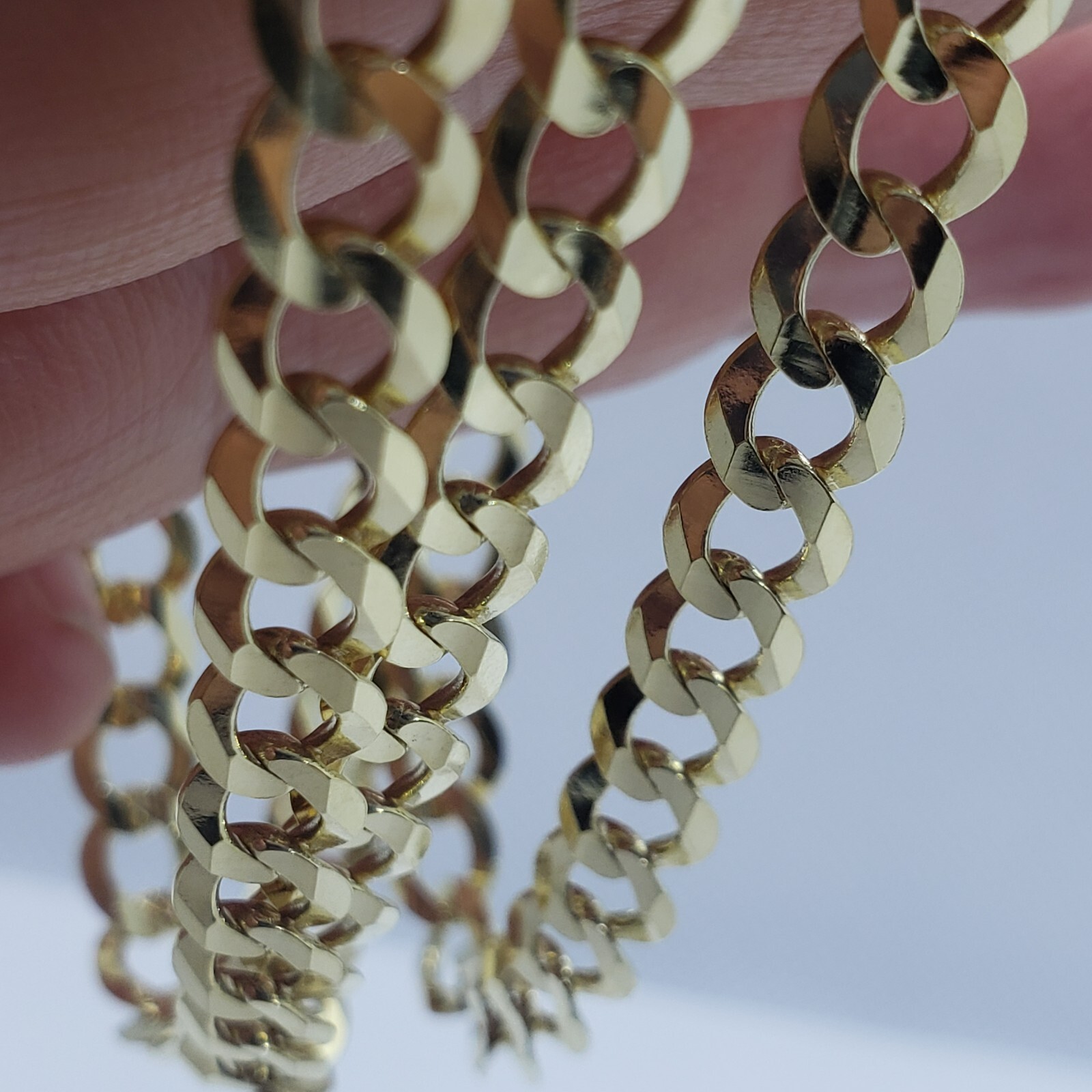 10K Yellow Gold Solid Cuban Link Chain Curb Necklace Bracelet 6mm Width 7″~30″