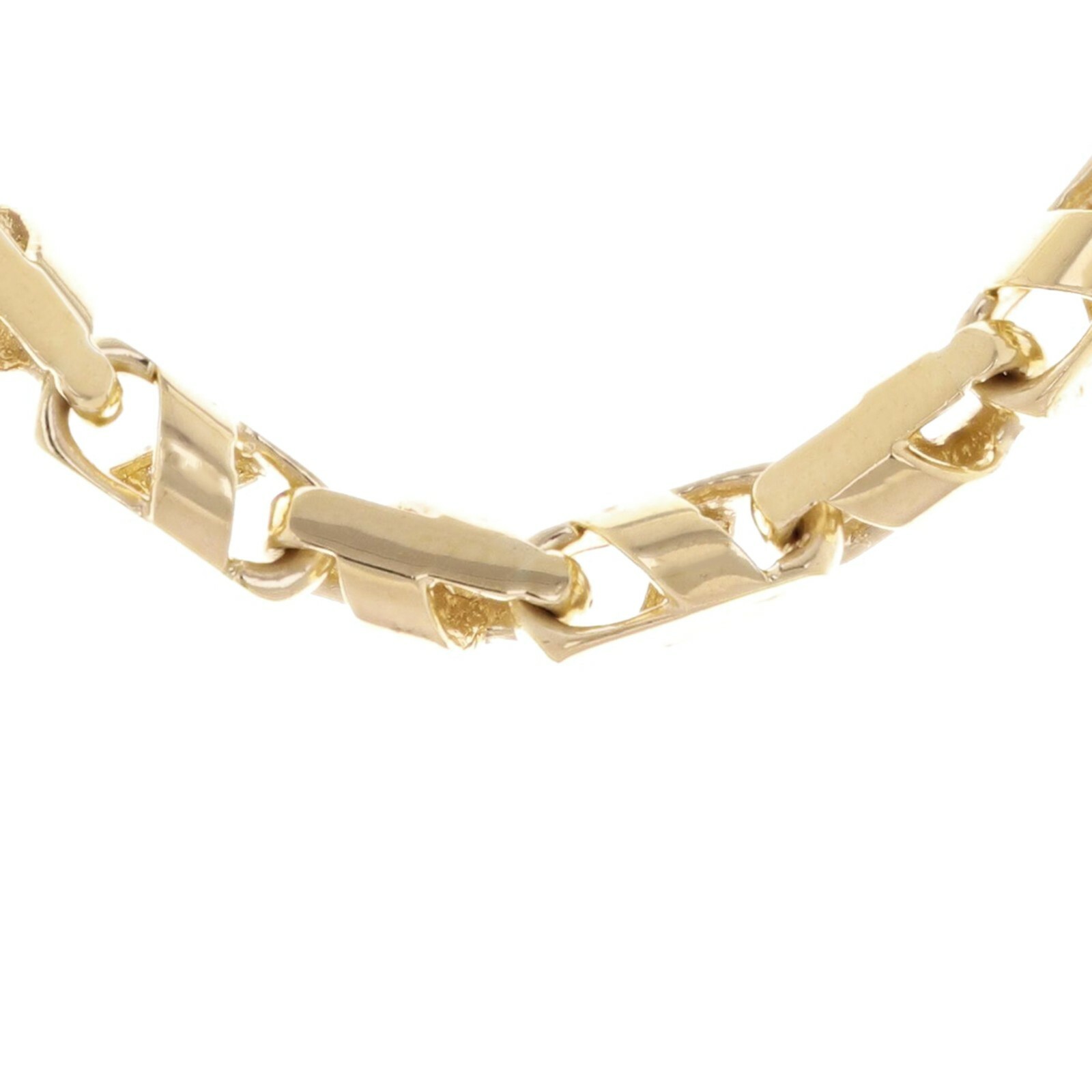 14k Yellow Gold Handmade Fashion Link Necklace 22″ 5.5mm 62 grams