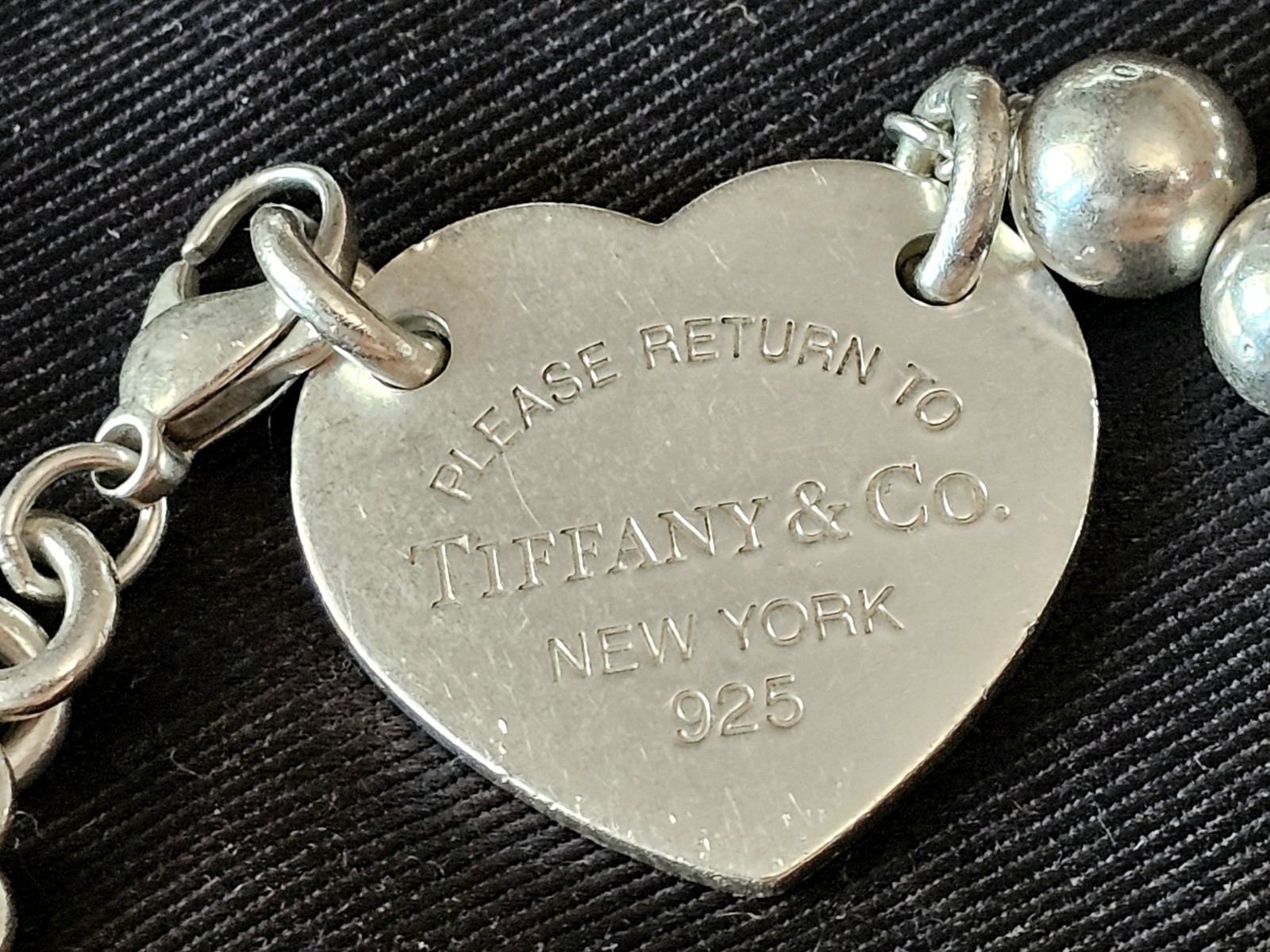 Tiffany & Co. Return to Tiffany Heart Tag Wrap Necklace 925 Silver 32” Rare
