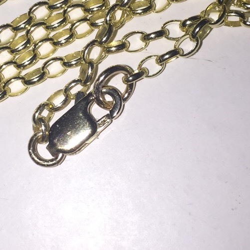 100% Genuine 9k Solid Yellow Gold Belcher Chain Parrot Clasp 70cm. Brand New