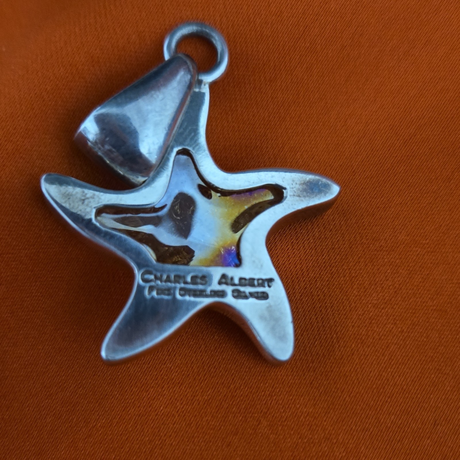Charles Albert Silver Starfish Nature Animals Pendant Charm Necklace