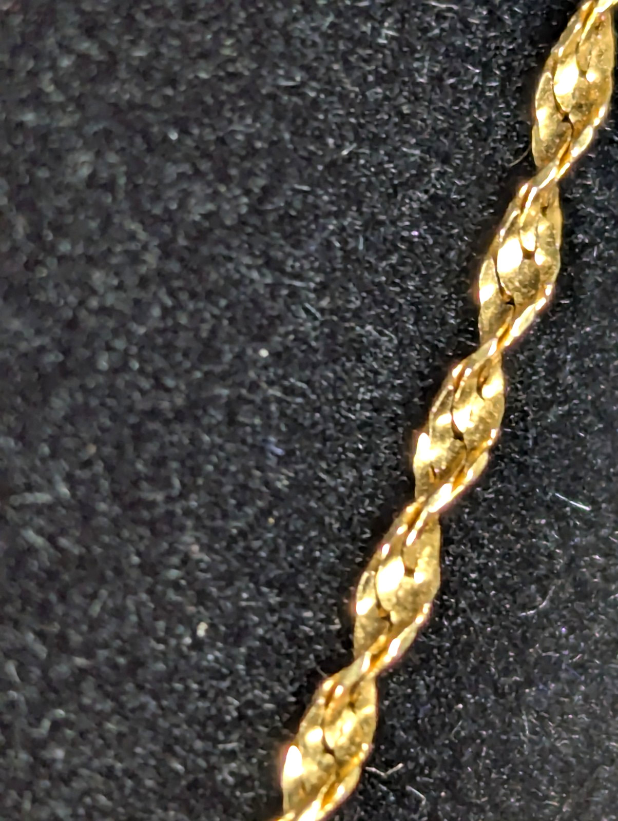 Vintage 10K SOLID Yellow Gold Twisted Necklace Chain Jewelry 20″ Gift FREE S&H