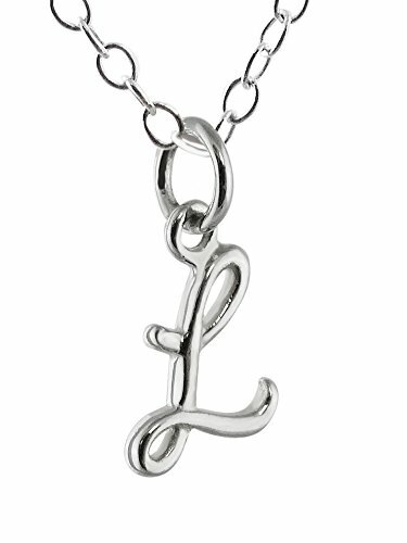 Tiny Initial Letter L Necklace – 925 Sterling Silver – Name L Letters Charm