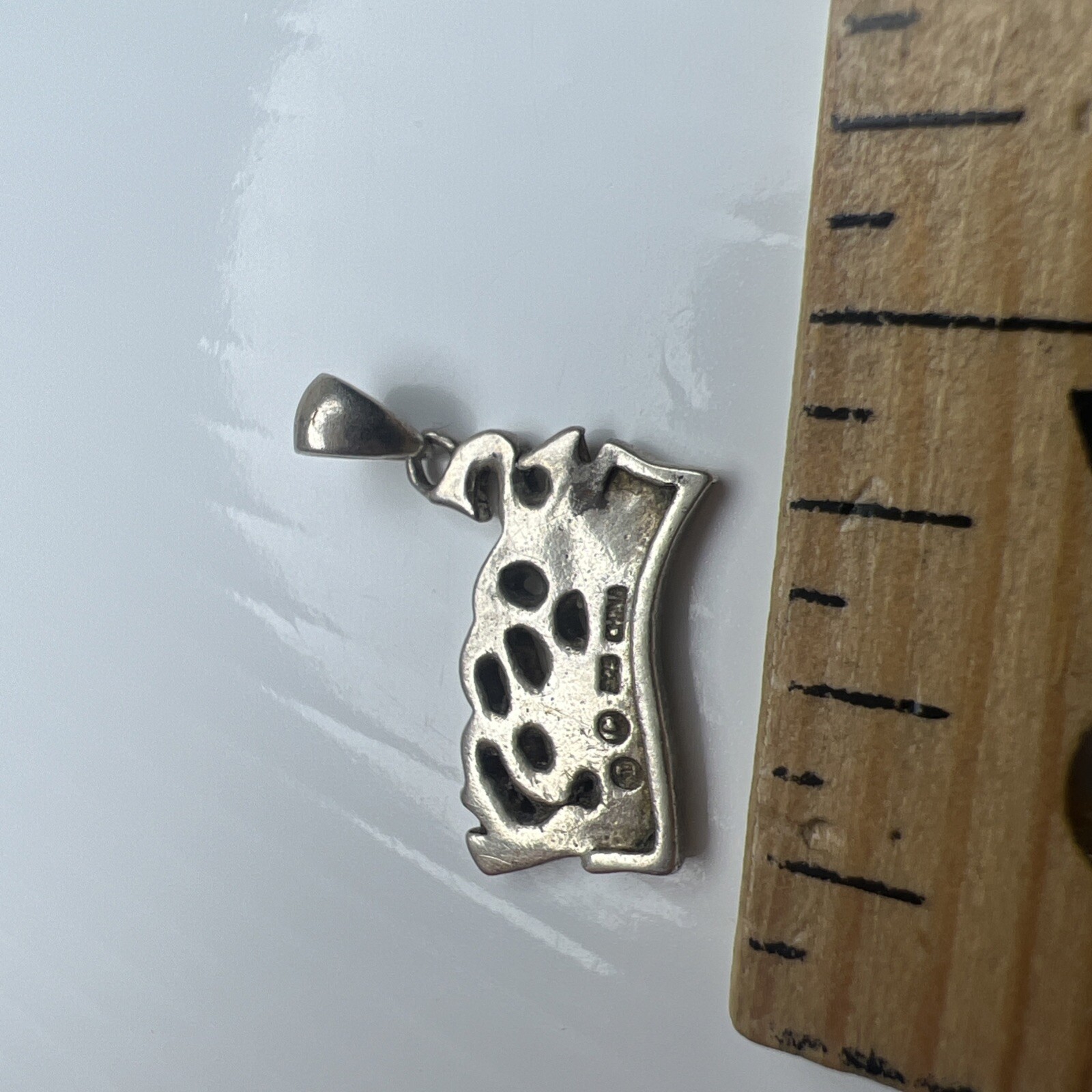 925 Sterling Silver Retro Pendant Charm SASSY Enamel Girl Brat Fashion