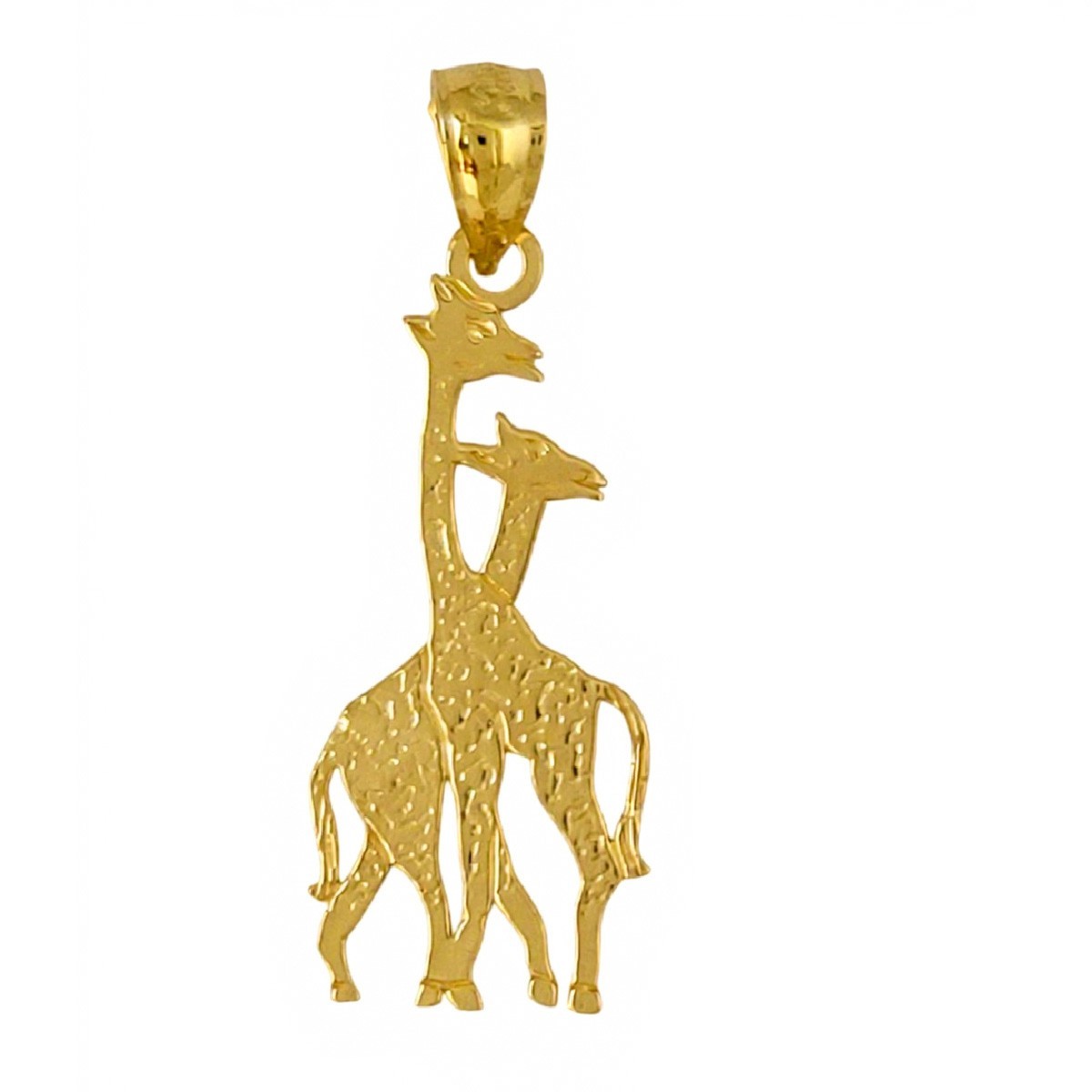 14k Yellow Gold Giraffe Pendant / Charm, Made in USA