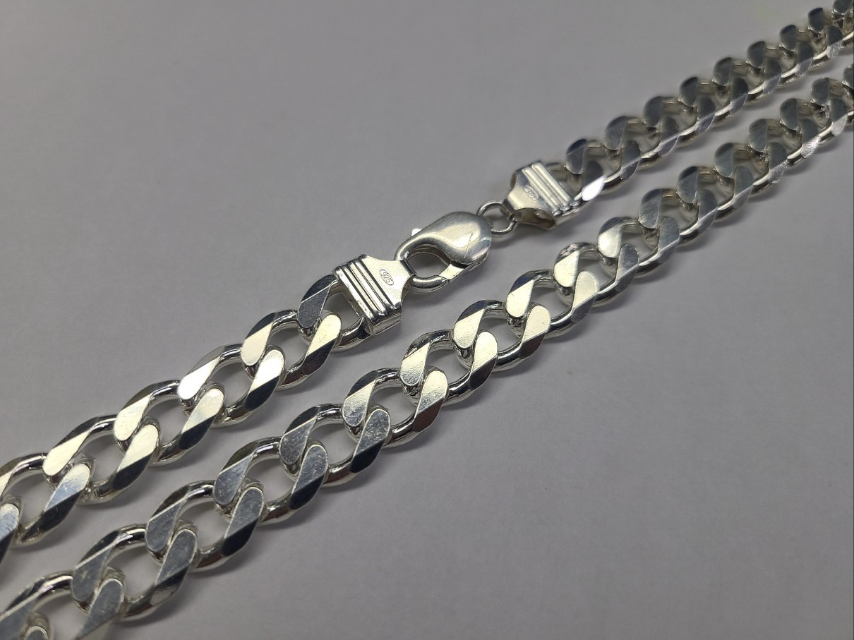 .925 Sterling Silver Cuban Link Chain Necklace 1.5mm ~15mm Men Women 16″~40″