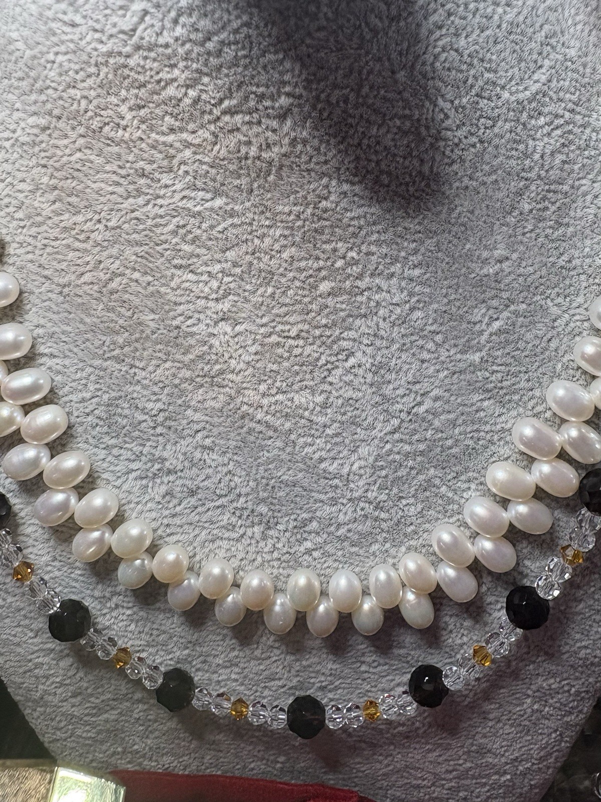ESTATE 10k Yellow Gold Cultured Pearls Beads Doble Strand Necklaces 51.49G