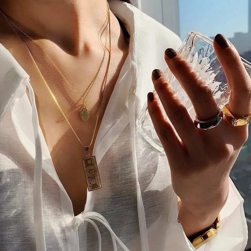 Million Dollar Stainless Steel Gold Plated Pendant Hip Hop Necklace Jewelry Gift