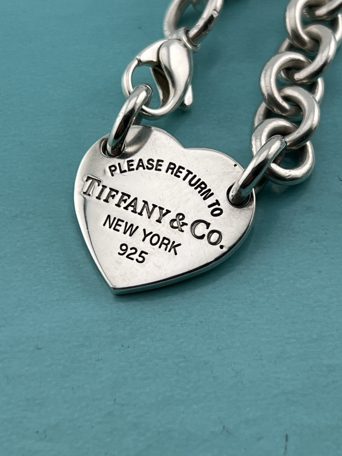 Tiffany & Co. Sterling Silver “Return To Tiffany” Heart Tag Choker Necklace 15”