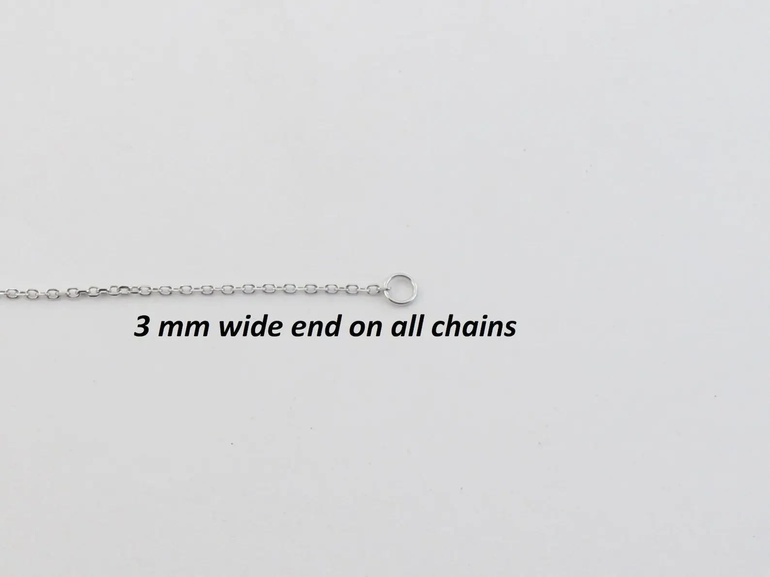 14k Solid White Gold Cable Chain 16″-24″ , 0.6 mm – 3.1 mm