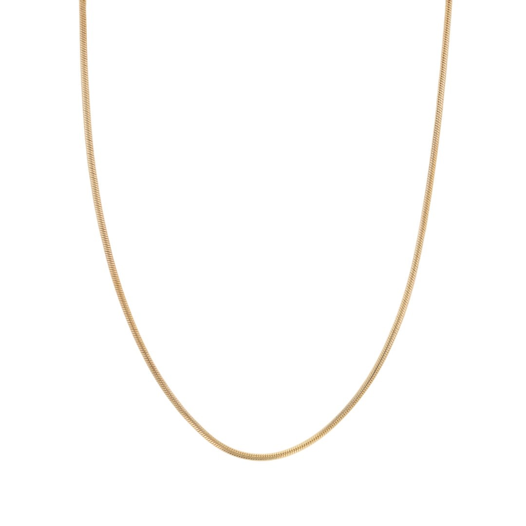 1mm Snake Link Chain 20″ Necklace 10k Yellow Gold Italy 4.50 Grams