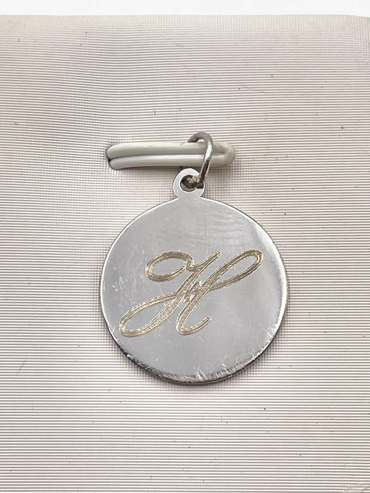 STERLING SILVER 925 CURSIVE H PENDANT 2.7g