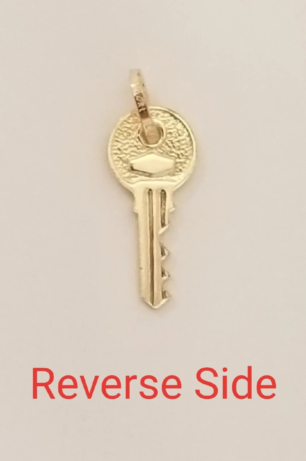 14k Real Solid Yellow Gold 3D Key Llave Charm Pendant