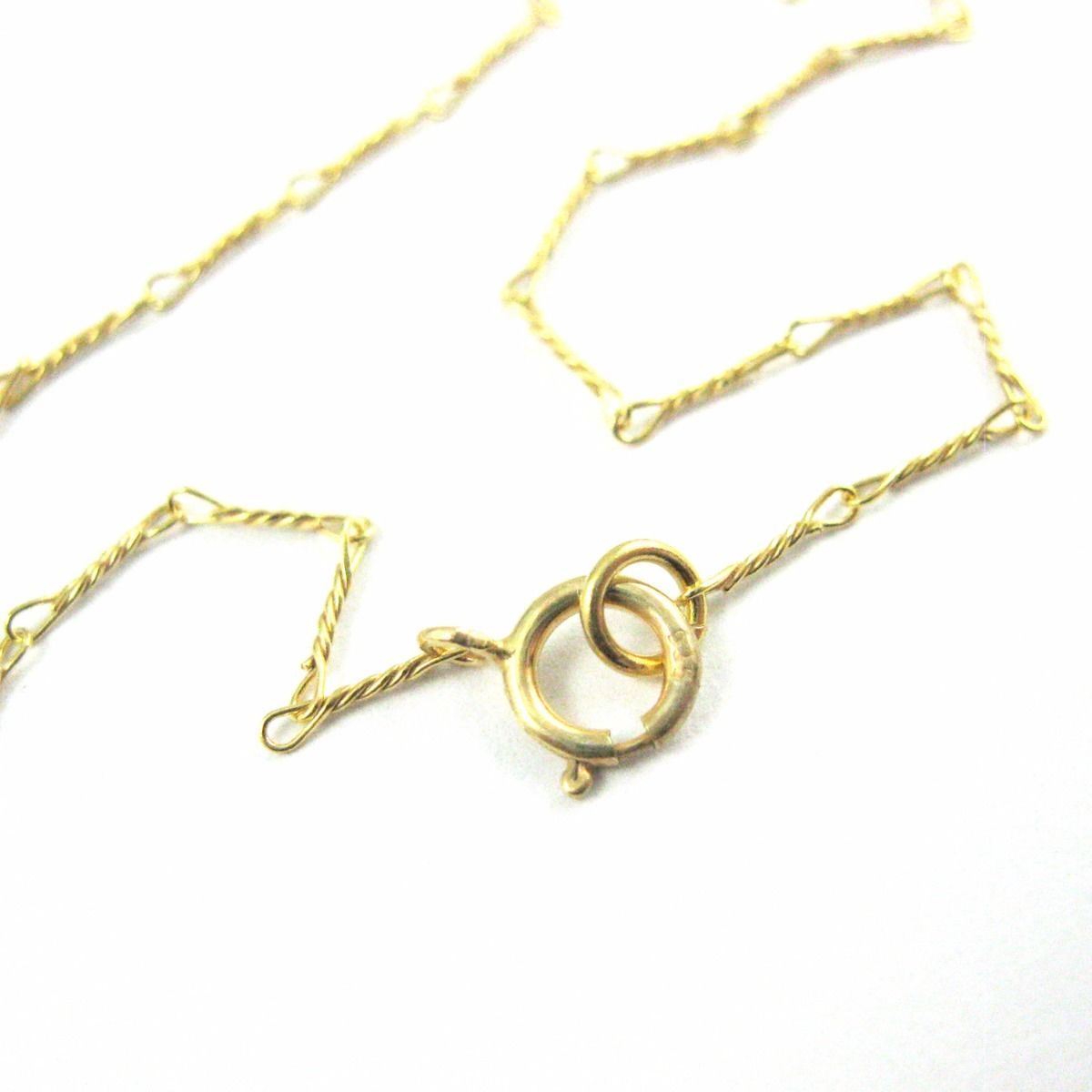 22K Gold plated over Sterling Silver Necklace 6.7mm Fancy Twisted Link (16″-36″)