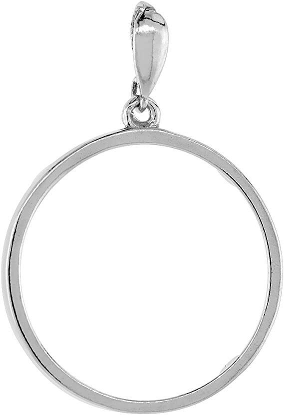 925 Sterling Silver Susan B. Anthony Bezel Sacagawea 26 mm Coins Square Edge