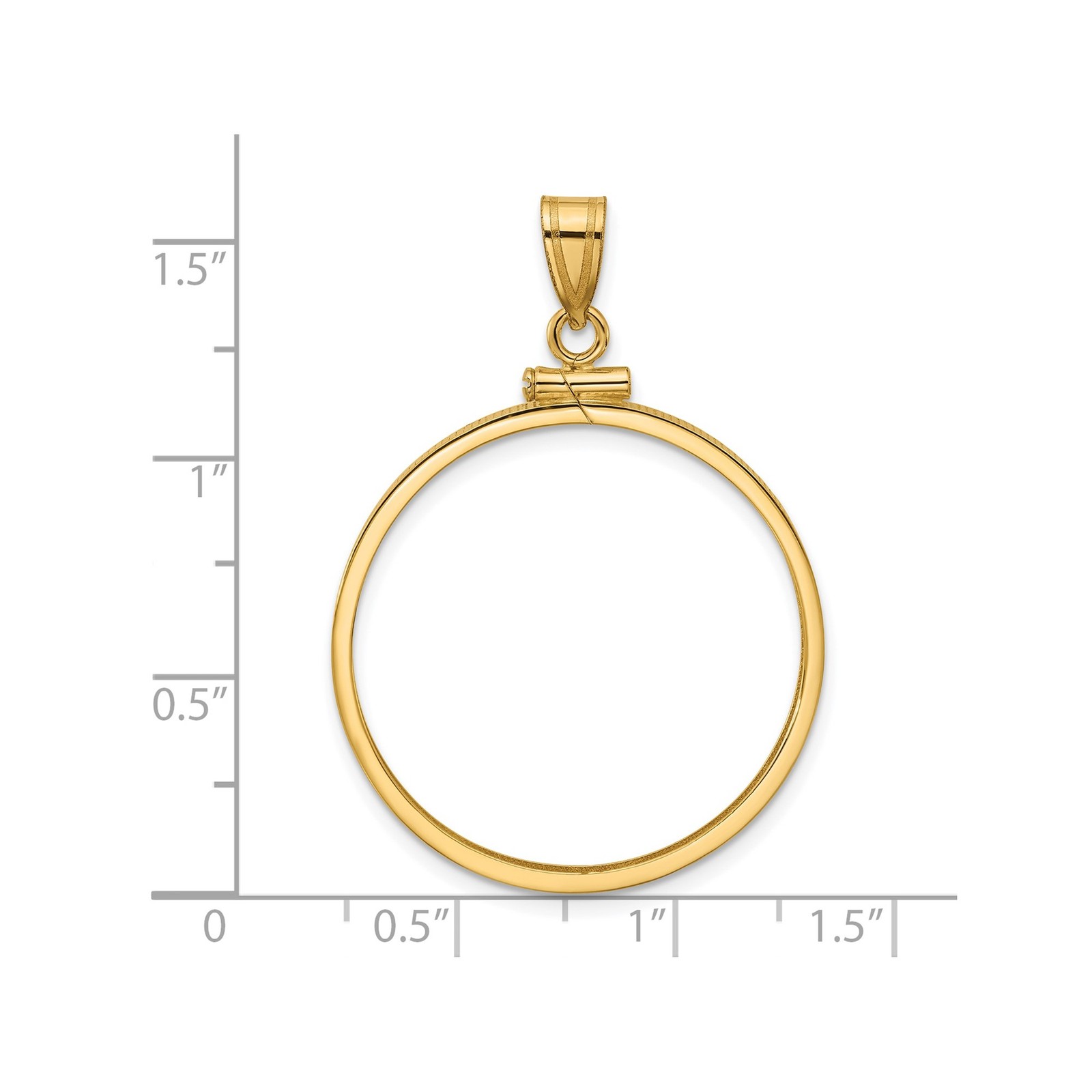 20 Peso Mexican Peso Coin Bezel 27.5mm Reeded Edge Prong 14k Yellow Gold
