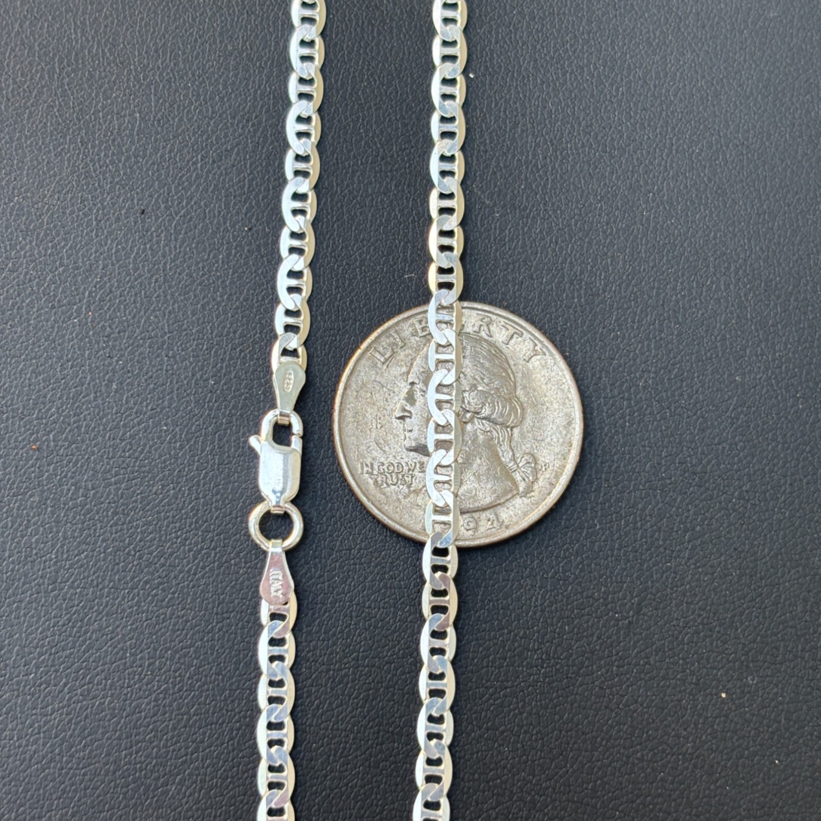 3mm Mariner Chain Necklace – Real Solid 925 Sterling Silver Or 14k Gold Vermeil