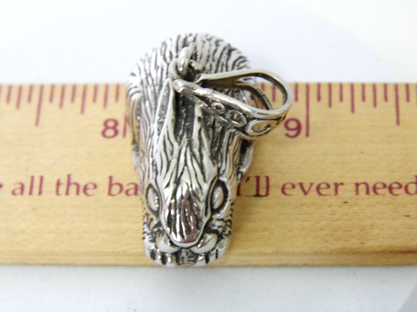 925 Sterling Silver Bunny Rabbit Pendant 17 Grams 1 1/2 Inches