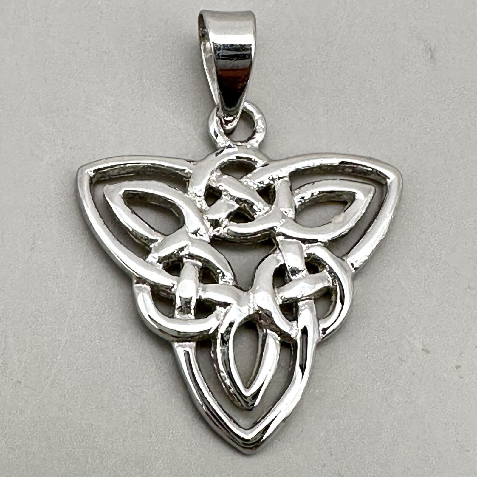 Triskelion Celtic Knot Small Pendant Signed 925 FAS Sterling Silver