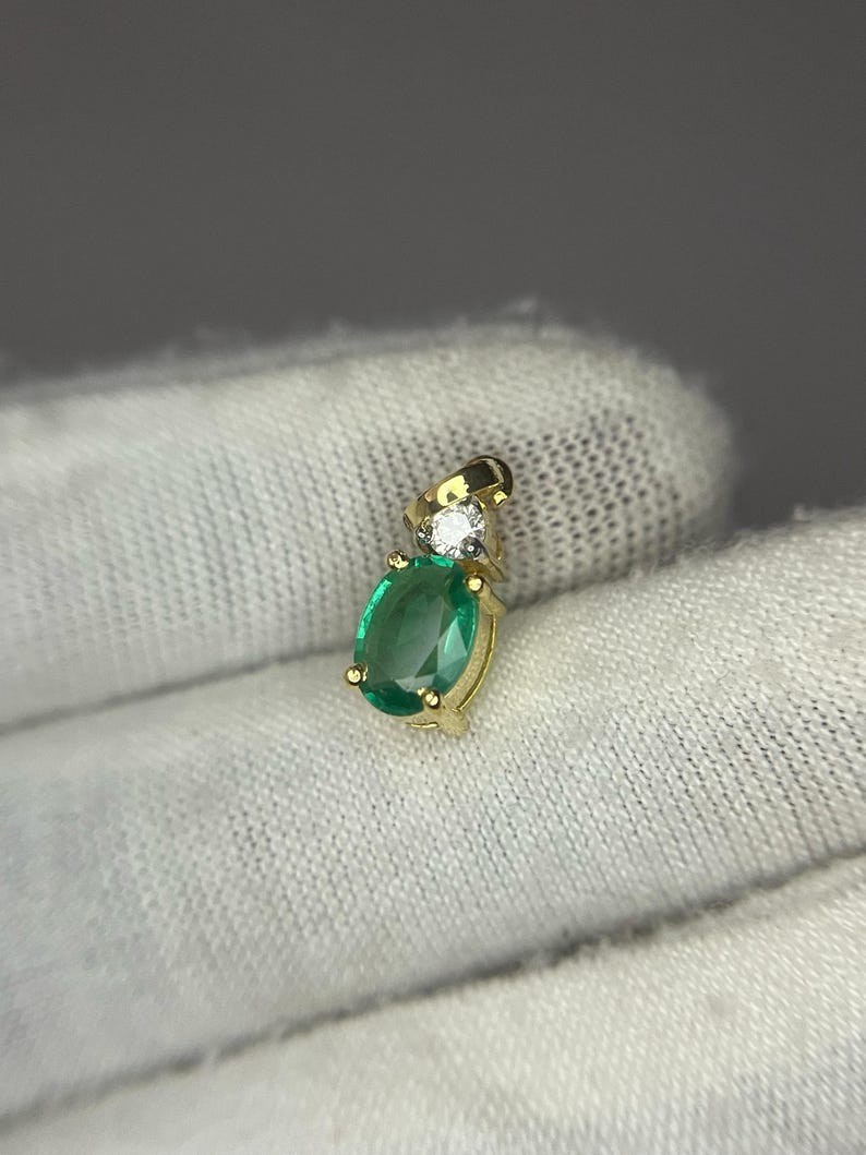 Emerald Necklace | May Birthstone | Emerald Cut Gemstone pendent
