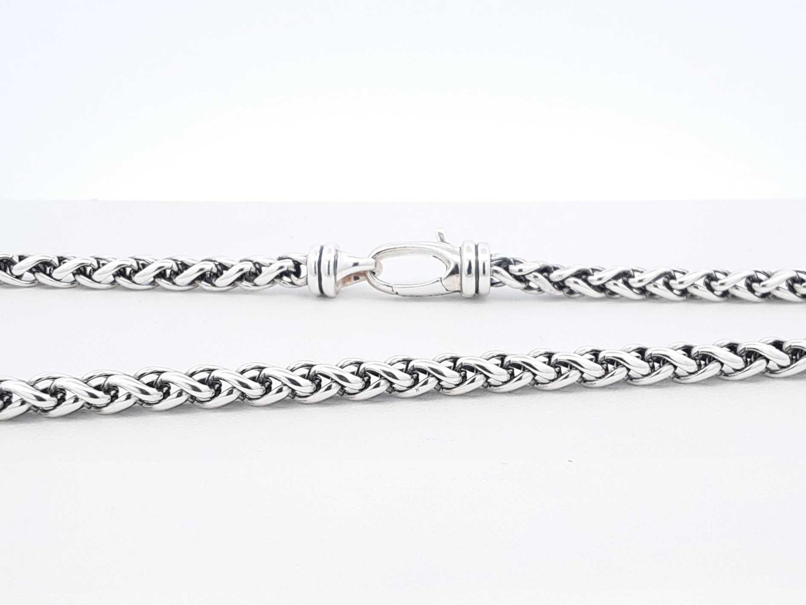 David Yurman Wheat Chain Necklace In Sterling Silver 32.8g 22 Inch Fw0426loxdu