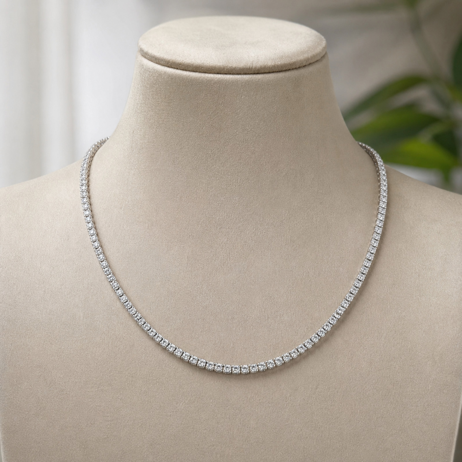925 Sterling Silver 4mm Ice Link Chain Necklace Diamond Cut 18-26″