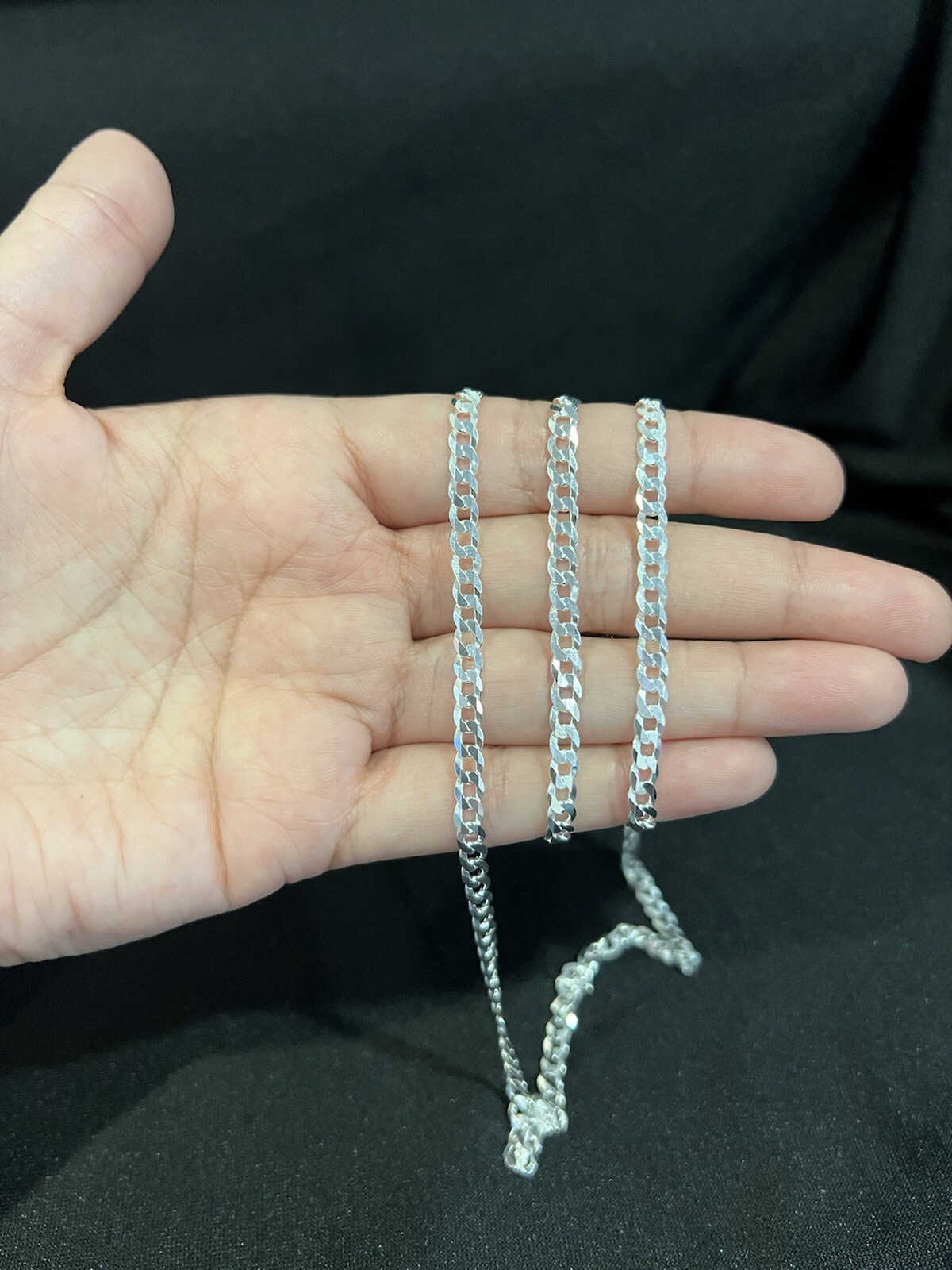 925 Sterling Silver Mens Curb Cuban Link Chain Necklace 16 18 20 22 24 26 28 30