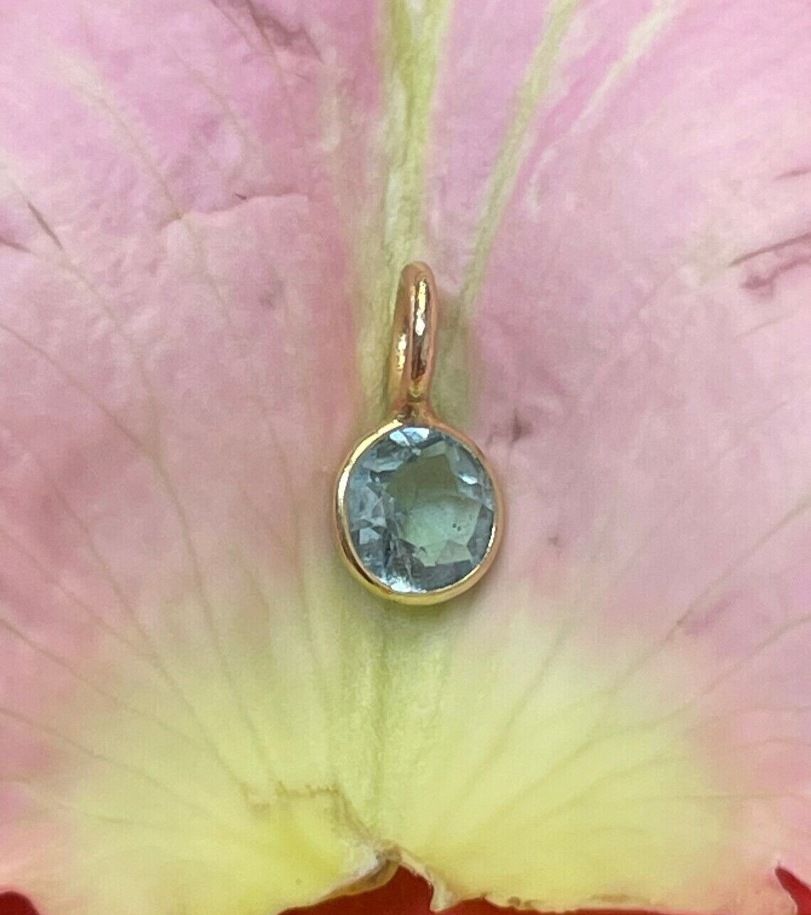 Natural Aquamarine Pendant Silver Minimalist Pendant Gold Plated Pendant For Her